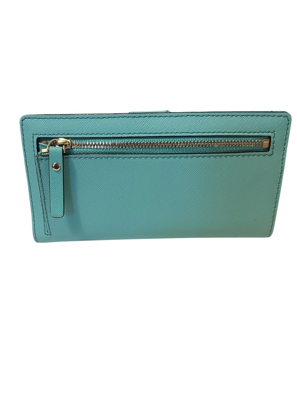 kate spade Mint Green Saffiano Leather Wallet with Gold Logo - Picture 2 of 3